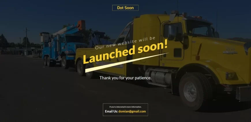 Dot Soon - Coming Soon Landing Page